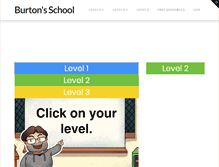 Tablet Screenshot of burtonenglishschool.com